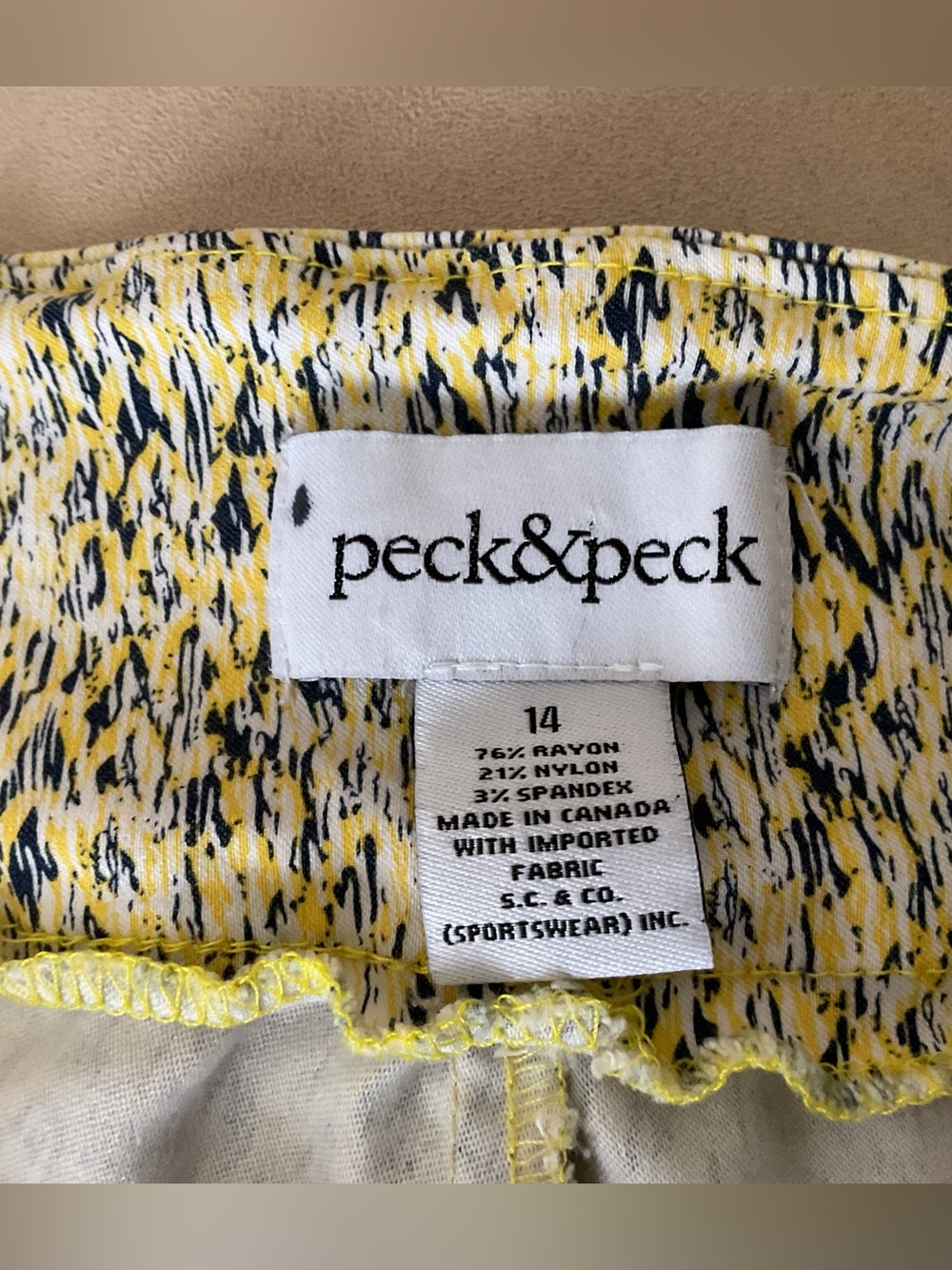 Peck & Peck Bermuda Modern Day Short With Tummy Control Size 14 - Picture 6 of 6
